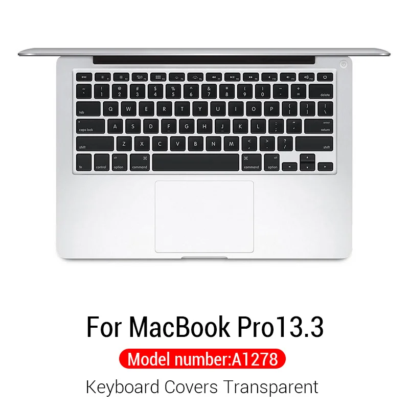 PZOZ силиконовый защитный чехол для клавиатуры для Apple Macbook Pro MAC 15 Air 13 с сенсорной панелью, мягкая клавиатура, прозрачный чехол - Цвет: Model A1278