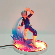 My Hero Academy аниме Todoroki Shoto Led DIY Коллекционная Ночная подсветка дисплей подвижная фигурка-Модель Brinquedos детские игрушки Figma