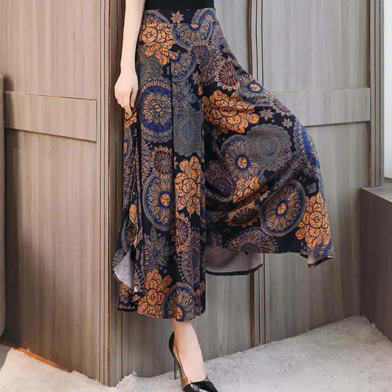 Женские шорты с эластичной талией Boho мягкие шифоновые высокой большие размеры