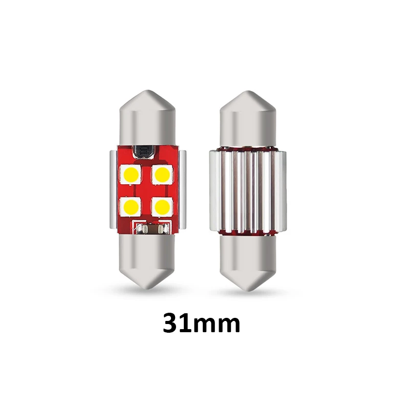 2x светодиодный лампы 36 мм Canbus C5W лампы 3030SMD автомобиля Подсветка салона номерной знак света Белый для BMW E39 E36 E46 E90 E60 E30 E53 E70 - Испускаемый цвет: 31mm