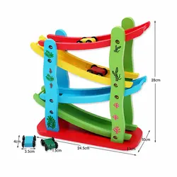 Монтессори игрушка brinquedo Juguetes деревянные детские скользкие Автомобили детские развивающие Игрушечные лошадки выглядит счастливы слайд