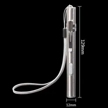 

Mini Stainless Steel Charging USB LED Rechargeable Light Small Pocket Flashlight Torch Camping Outdoor Survival Tool