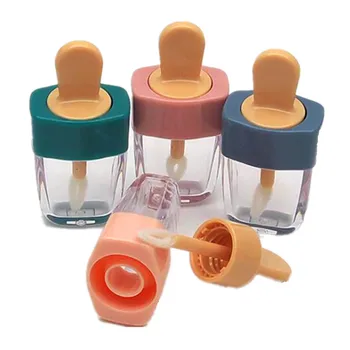 

Plastic Empty Lip Balm Tube With Cap Ice Cream Cosmetics Lip Gloss Bottle Clear Containers Cream Jars DIY Make Up Tool 10pcs