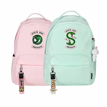 

Riverdale Women Small Backpack Pink Bagpack Kawaii Travel Backpack Nylon School Bags for Teenage Girls Mochila Feminina Rugzak