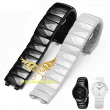 Ceramic band Men and women watch accessories Adapter LeiDaZhen series Black and white ceramic