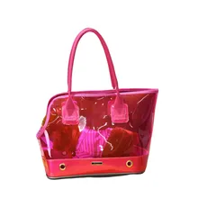 Открытый 3 цвета переноска для собак Сумка для переноски кошек ручка переносная прозрачная воздухопроницаемая Сумочка переноска для домашних животных