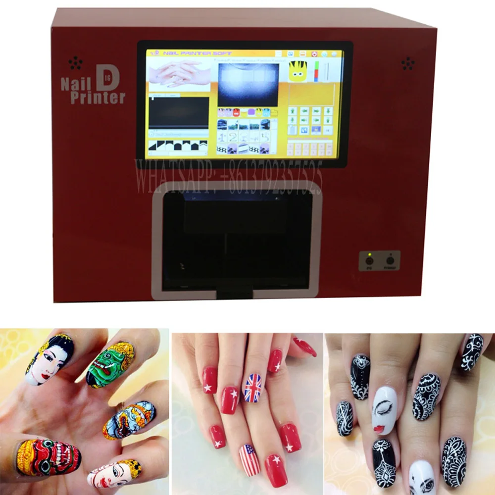 2019 лучшие продажи ногтей принтер Встроенный с компьютером и экраном ногтей машина печать на 5 реальных ногтей и ногтей советы