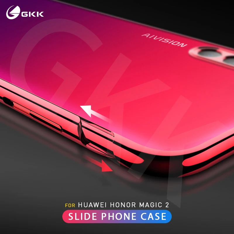 

GKK Original Case for Huawei Honor magic 2 Case Slide 2 in 1 transparency Plating Anti-drop Hard Cover for Honor magic 2 Coque