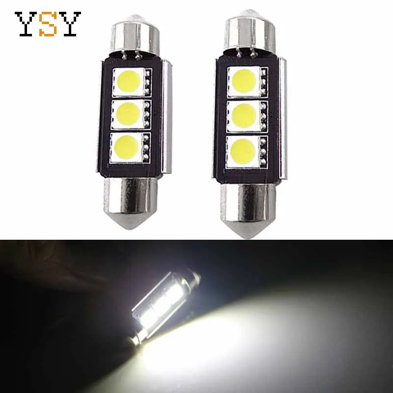 

1pcs 36mm 39mm 41mm C5W 3SMD 5050 LED CANBUS NO Error Festoon Bulb Car Licence Plate Light Interior Dome Lamp Reading Light 12V