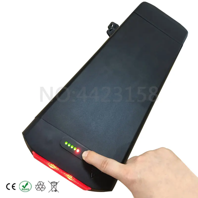 Top EU US No Tax Rear Rack Style 36V 15AH E-Bike Battery use SAMSUNG cell 36 Volt 250W 350W 500W EBike Li-ion Battery + Luggage Rack 2