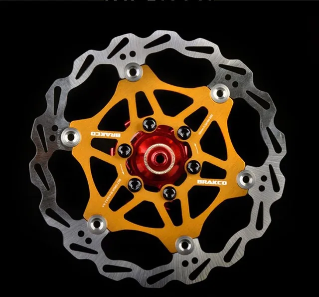 BRAKCO Gold Floating Disc Rotor 160 6" Mountain Bike Disc Brake Rotor