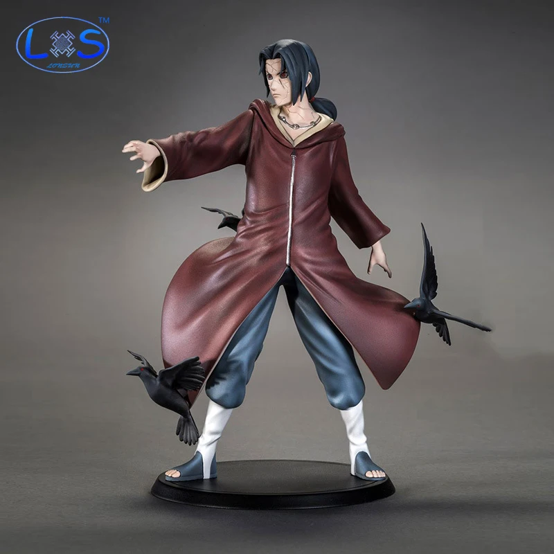 LONSUN Naruto Uchiha Itachi 1 8 Scale Painted font b Figure b font Uchiha Itachi