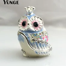 Украшение для дома винтажный металлический Ручной Работы Фигурка животного Совы художественная Коллекционная Хрустальная Сова сувенир