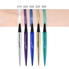 5 цветов мерцающий жидкий карандаш для подводки глаз для макияжа стойкий Быстросохнущий Блестящий карандаш для подводки глаз водостойкий косметический набор