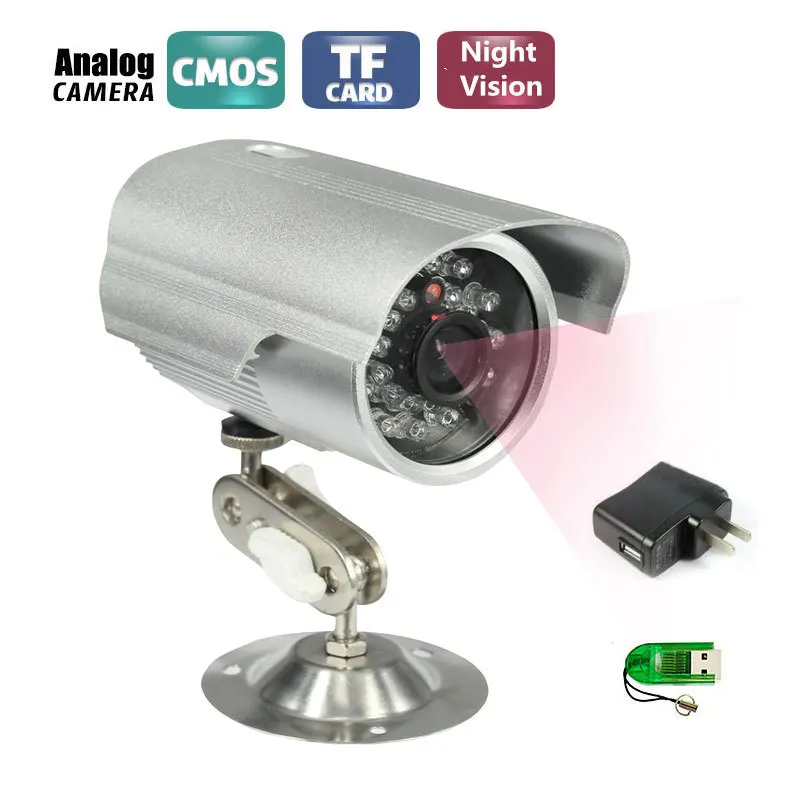 CCTV Bullet Открытый водонепроницаемый DVR USB камера 600TVL ИК ночного видения безопасности Micro SD/TF карта рекордер камера+ кронштейн камеры