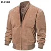 FLAVOR Men Classic Real Pigskin Coat Genuine Baseball Bomber Leather Jacket ► Photo 2/6