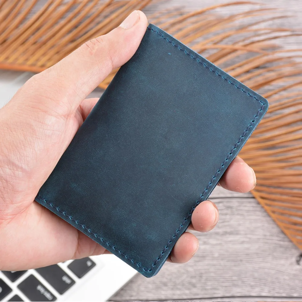 SIKU кожаный мужской Чехол кошелек ручной работы crazy horse id card holder distress holder|Держатели