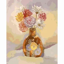 Весенний цветок картина маслом картины по номерам Хризантема Роза цифровые картины раскраска вручную уникальные подарки украшение дома