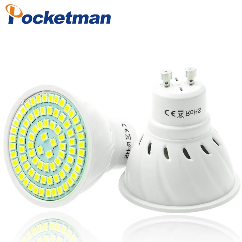 Светодиодный потолочный светильник GU10 220 V Bombillas lampada прожектор Светодиодная