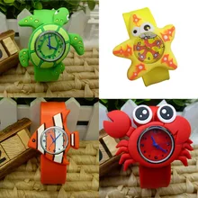 New Cute Animal Cartoon Silicone Band Bracelet Wristband Watch For Babies Kids TT@88