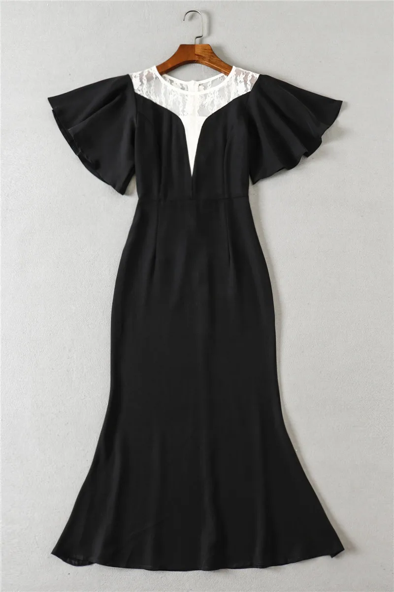 

BH04712 High quality New Fashion Women 2019 spring Dress Luxury famous Brand European Design party style dress