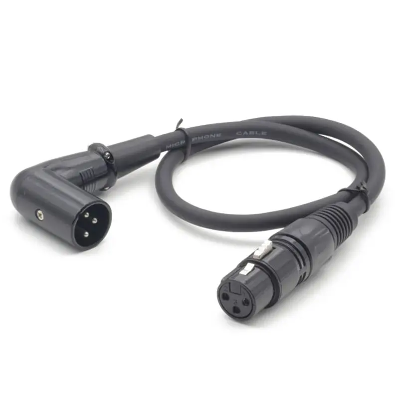 

HFES Mic Cable-Right Angle Male to Female, for Mixer, Amplifier,Effects, EQ,Limiter, Crossover, Digital Decoder (2 M)