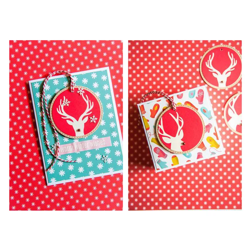 

GJCrafts 10Pcs Deer Metal Cutting Dies for Scrapbooking Craft Dies New 2018 Embossing Stencil Card Decoration