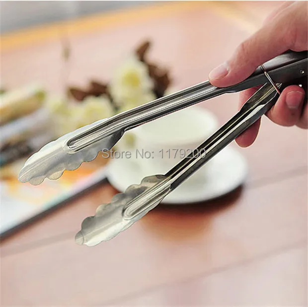 Food clips clamp Stainless Steel Tongs With Lock Grip Kitchen cooking