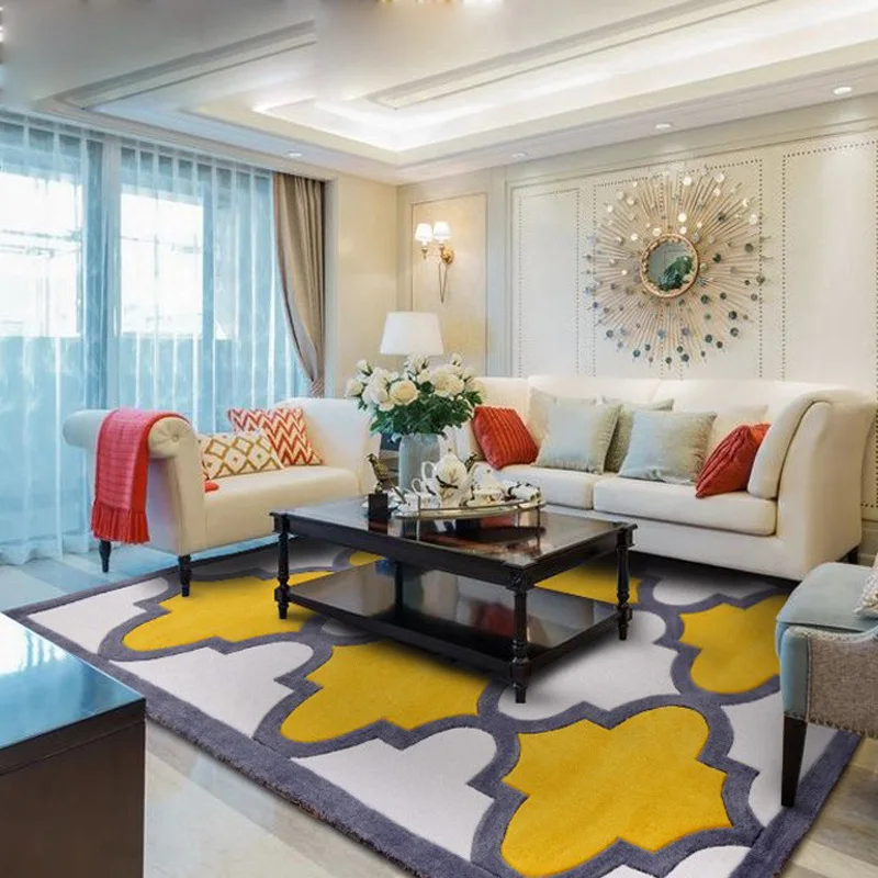 Ковер в простом стиле с геометрическим узором для гостиной, большой ковер для спальни, современные ковры для гостиной, акриловый коврик
