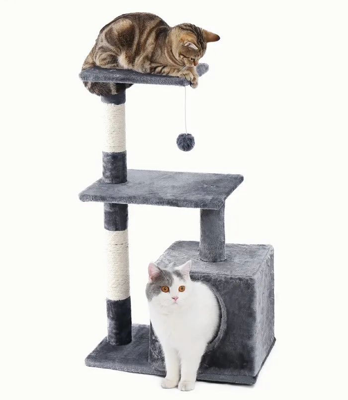 

Domestic Delivery Cat Tree Condo Furniture Activity Tower with Sisal-Covered Scratching Posts for Kittens Pet
