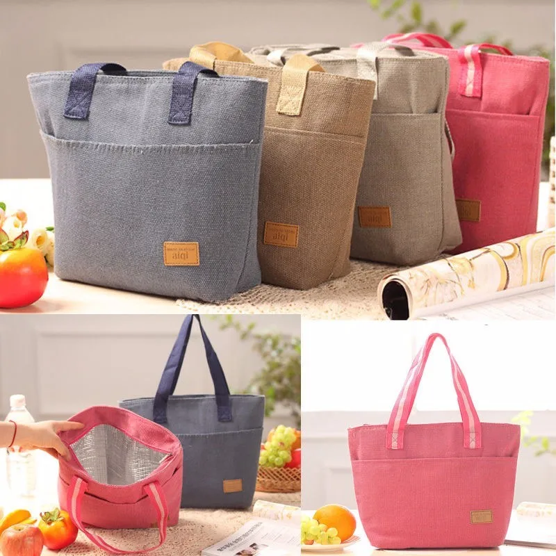 1pc Lunch Box Bag Waterproof Insulated Thermal Cooler Lunch Box Picnic Snack Lunch Box Travel Lunch Carry Tote Portable ContainerIce Storage Bag (8)