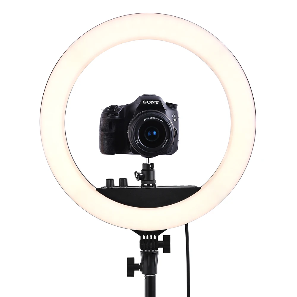 Fusitu RL-12II 1" Фотостудия 3200-5600K светодиодный кольцевой светильник со штативом, светильник для камеры, фотостудии, телефона, видео