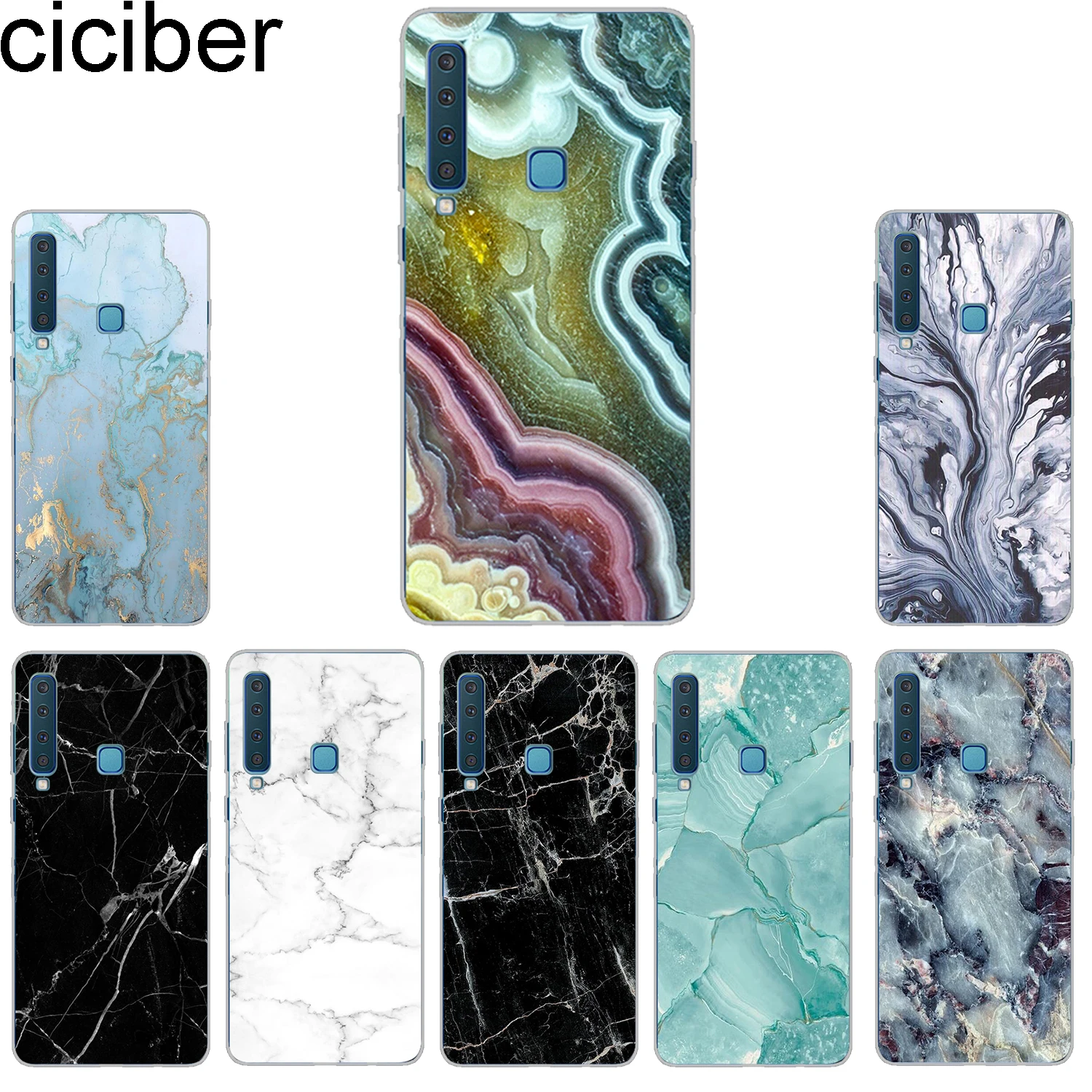ciciber Phone Case for Samsung Galaxy A6 A8 A7 A9 Plus 2018 Star Soft TPU Back Cover A5 A3 2016 2017 A6S Marble |