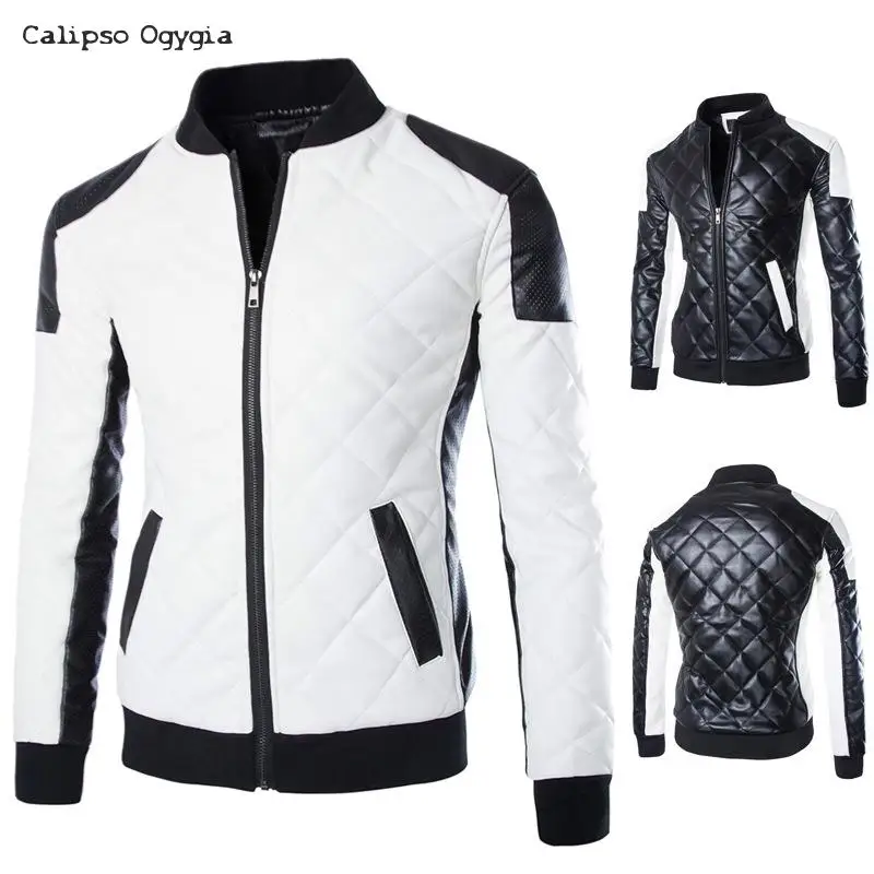 Plus M -5XL New Men's motorcycle Coats jackets casual Collar stitching leather jacket coat outwear Washed Leather Coat COML31 | Мужская