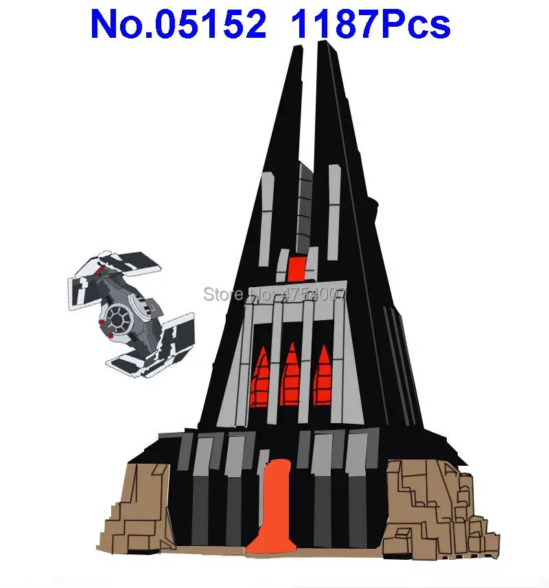 

1187pcs star wars vader's castle set 5 figures building blocks 75251 Toy