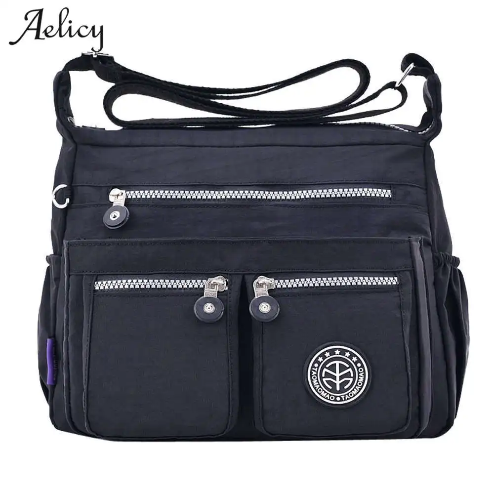 Aelicy جديد المرأة حقيبة ساع للنساء للماء حقيبة يد من النايلون الإناث حقيبة كتف السيدات Crossbody أكياس بولسا sac Aelicy جديد المرأة حقيبة ساع للنساء للماء حقيبة يد من النايلون الإناث حقيبة كتف السيدات Crossbody أكياس بولسا sac