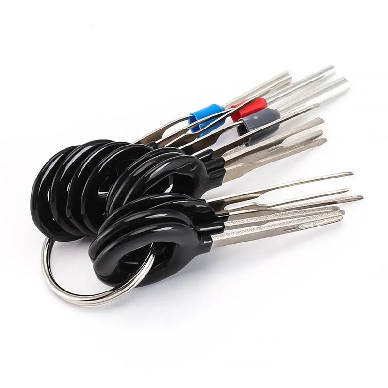 

11 Pcs Auto Car Plug Circuit Board Wire Harness Terminal Extraction Disassembled Crimp Pin Back Needle Remove Tool Kit