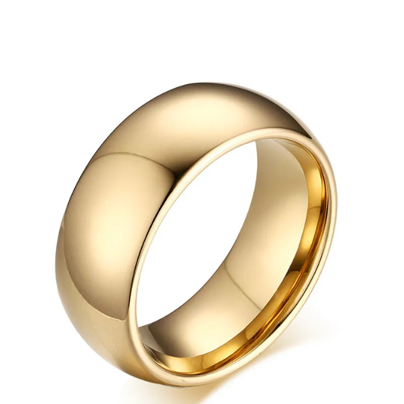 Qianbei 8mm Classic Wedding Ring for Men Women Three Color Stainless Steel US Size 7-12 4