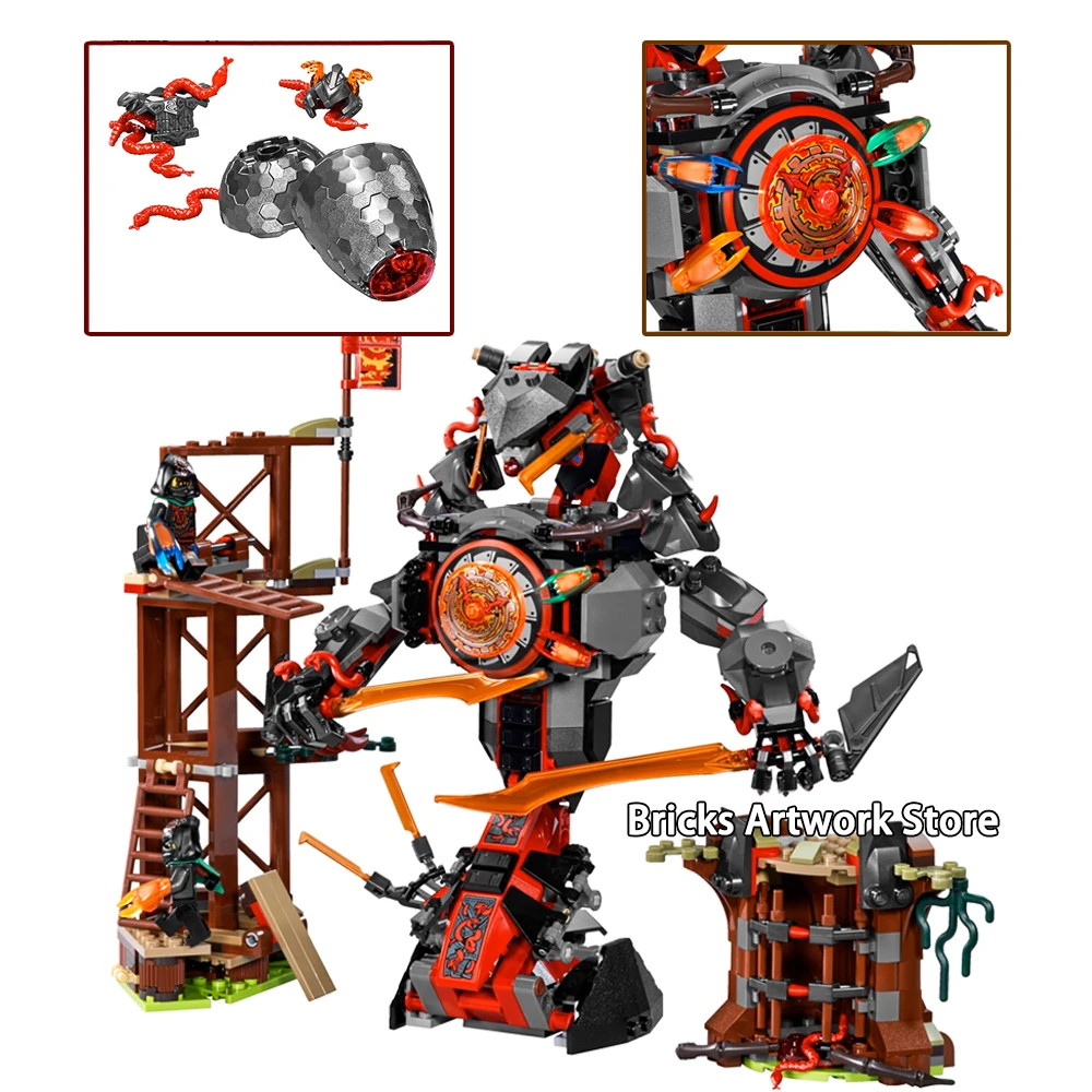 

734 PCS Bela 10583 Dawn of Iron Doom Ninja Mini Figures Set Compatible Legoness Ninjagoes 70626 Building Blocks Toys for kids