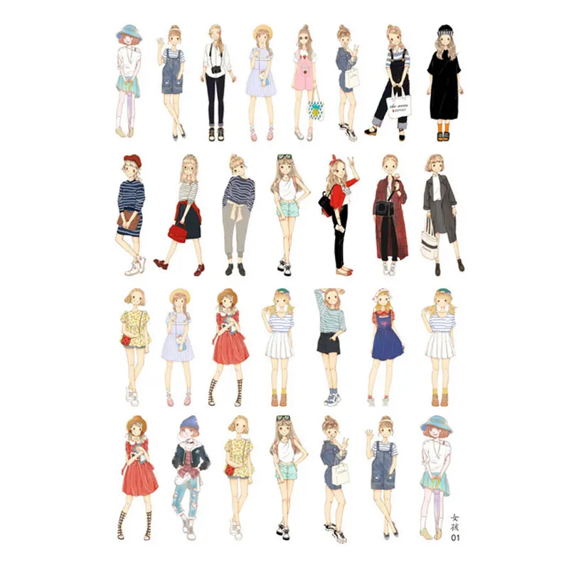 2 шт. Стикеры для рукоделия|kawaii girl stickers|gift giftsgifts scrapbooking |