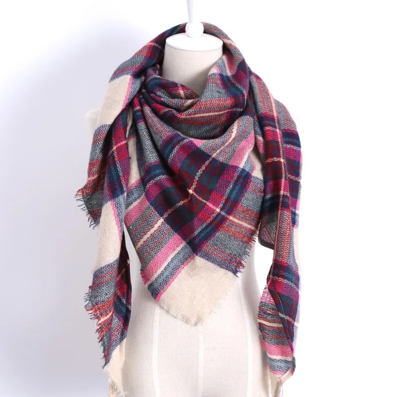 Прямая ; г.; зимний шарф Для женщин плед кашемир Треугольники Для женщин шарф Теплый Wrap платки и Шарфы для женщин