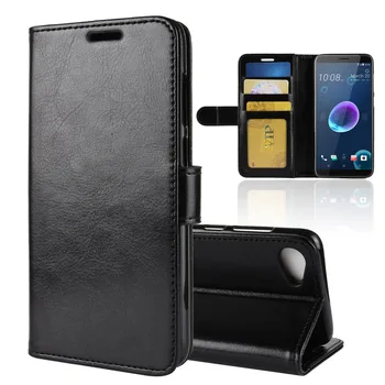 

100pcs/lot R64 Wallet Leather Stand PU+TPU Cover Stand Case with card slot For HTC Desire 12 Plus / Desire 12