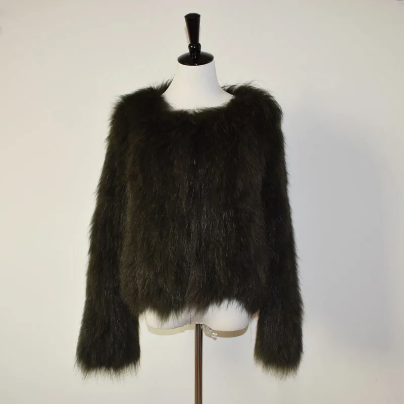 down parka knitted Real raccoon fur coat 2018 new fashion jacket overcoat women's fashion winter warm genuine fur coat bubble coat women