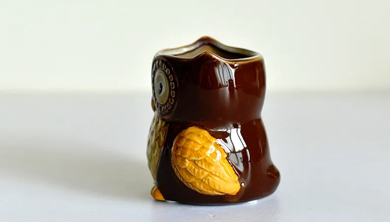 300ml Owl Mug Cartoon Ceramic 3D Animal Coffee Cup for Breakfast and Collection