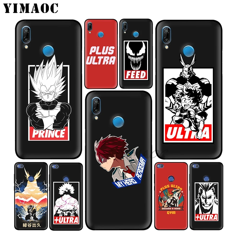 

My Hero Academia Plus Ultra Soft Case for Huawei Honor Mate 20 9X Note 10 Pro 8X 8 6A 7A 7X 7C Y9 Y7 Y6 Prime 2018 2017 View 20