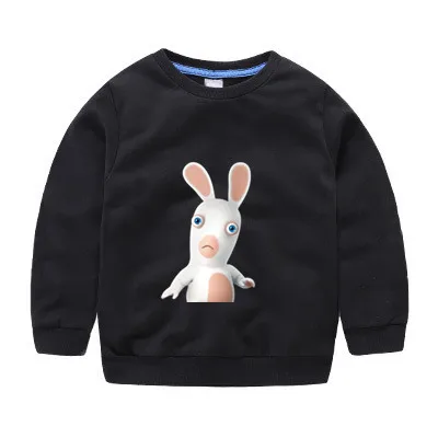 От 2 до 12 лет Raving Rabbids Детская толстовка для маленьких детей на осень симпатичная одежда для маленьких мальчиков и девочек топы и толстовка b076