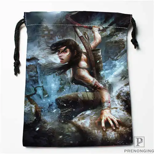 Пользовательские печати lara_croft_rebornDrawstring хозяйственные сумки дорожный мешочек для хранения плавать Туризм игрушка сумка унисекс мульти Size18-12-31-47 - Цвет: Bags