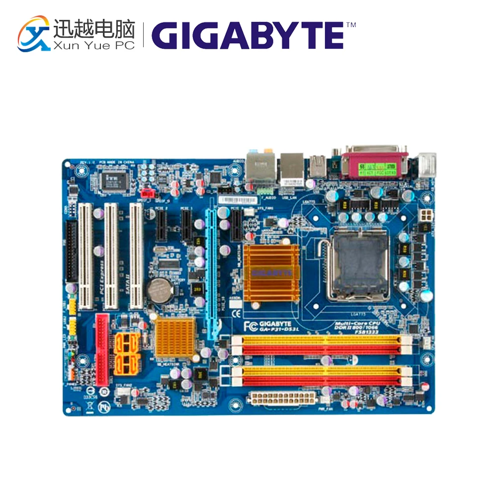 

Gigabyte GA-P31-DS3L Desktop Motherboard P31-DS3L P31 LGA 775 DDR2 4G SATA2 ATX