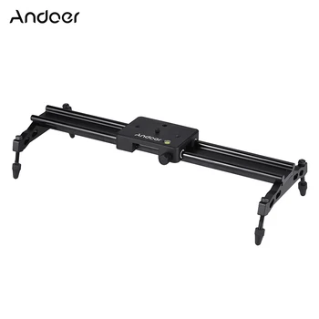 

Andoer 40cm/ 15.7in Portable slider Stabilizer Aluminum Alloy Camera Track Dolly Slider Stabilizer Rail System for DSLR Camera