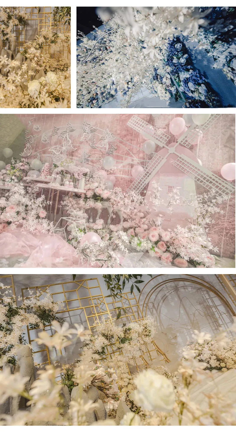 Flone Wedding Cherry Decoration Artificial Silk Flower Branch Fake Flowers Birthday Party Living Room Decoration Accessories (2)